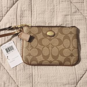 COACH Peyton coated canvas signature wristlet NWT